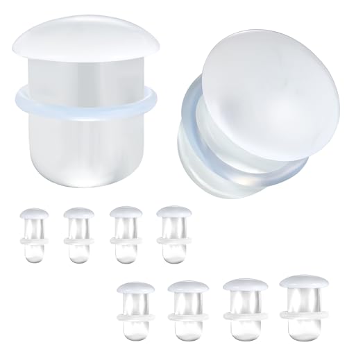ZS 1 Paar Single Flare Plugs für Ohren, 6g - 9/16" Ear Plugs and Tunnel Glas für Damen Herren Transparente Stretcher Expander Ears Gauges (Weiß,0g(8mm)) von ZS