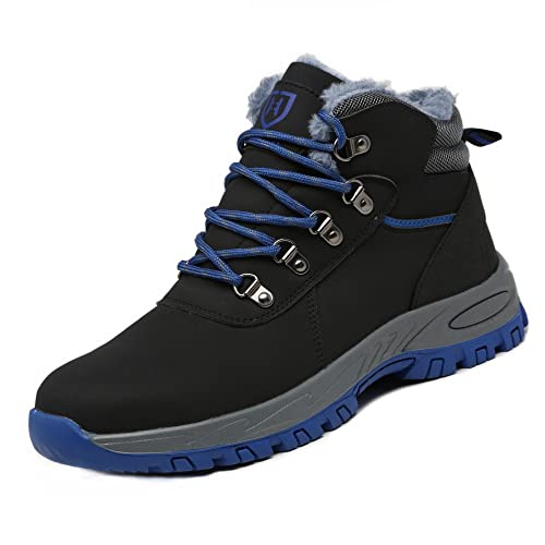 ZSDZSZ Winter Sicherheitsschuhe Herren Damen Arbeitsschuhe mit Stahlkappe Warm Gefütterte Sicherheitsstiefel rutschfeste Arbeitsstiefel von ZSDZSZ