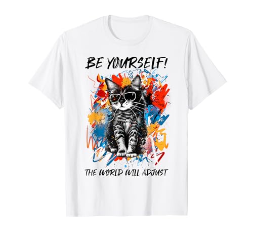 Sonnenbrille Katze Buntes Grafik-T-Shirt für Damen und Herren T-Shirt Sonnenbrille Katze Buntes Grafik-T-Shirt für Damen und Herren T-Shirt von ZSG Cat