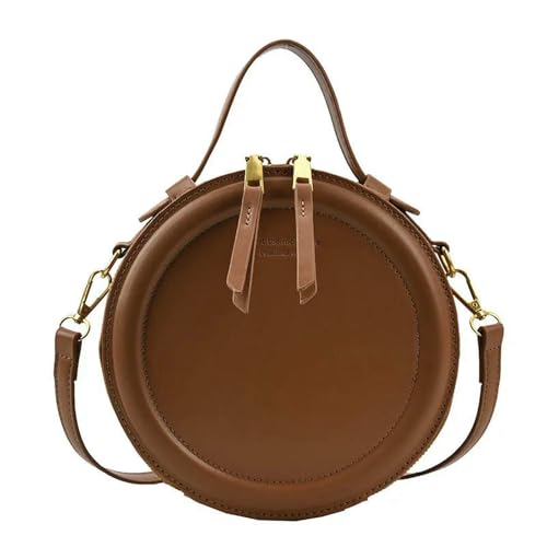 ZSHDTKWB Damen Umhängetasche Color Crossbody Bag Für Frauen Rund Kleine Handtasche Mode Designer -taschen Leder Geldbörsen-kaffee-20cmx20cmx8cm ZSHDTKWB Damen Umhängetasche Color Crossbody Bag Für Frauen Rund Kleine Handtasche Mode Designer -taschen Leder Geldbörsen-kaffee-20cmx20cmx8cm von ZSHDTKWB
