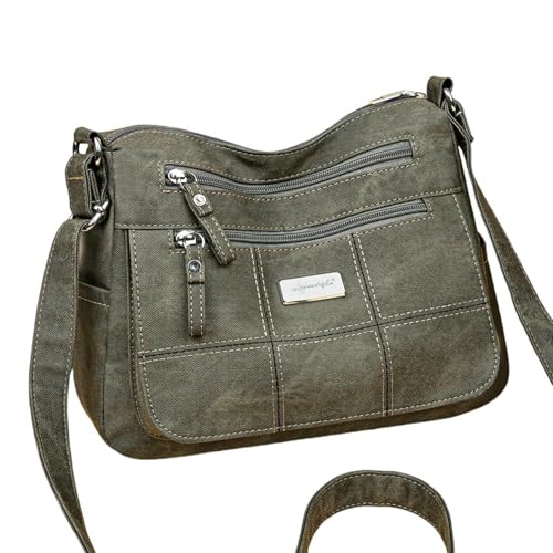 ZSHDTKWB Damen Umhängetasche Mode Canvas Crossbody Bag Totes Umhängetaschen Für Ladie Old Money Messenger Handtaschen-grau ZSHDTKWB Damen Umhängetasche Mode Canvas Crossbody Bag Totes Umhängetaschen Für Ladie Old Money Messenger Handtaschen-grau von ZSHDTKWB