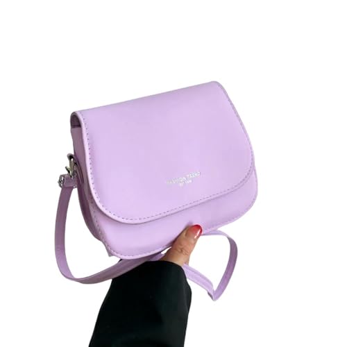 ZSHDTKWB Damen Umhängetasche Mode -unterarm -tasche Lässig Frauen Mädchen Pu Leder Totes Handtasche Cross Body Color Messenger Umhängetaschen-lila ZSHDTKWB Damen Umhängetasche Mode -unterarm -tasche Lässig Frauen Mädchen Pu Leder Totes Handtasche Cross Body Color Messenger Umhängetaschen-lila von ZSHDTKWB