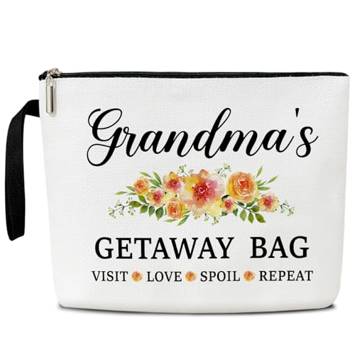 050 Kosmetiktasche für Oma – Omas Getaway-Tasche, Make-up-Kosmetiktaschen für Oma, Geschenke von Enkelin, Enkel, Wertschätzungsgeschenke für Frauen, Ruhestandsgeschenke für Großmutter, Weiss/opulenter 050 Kosmetiktasche für Oma – Omas Getaway-Tasche, Make-up-Kosmetiktaschen für Oma, Geschenke von Enkelin, Enkel, Wertschätzungsgeschenke für Frauen, Ruhestandsgeschenke für Großmutter, Weiss/opulenter von ZSHFMY