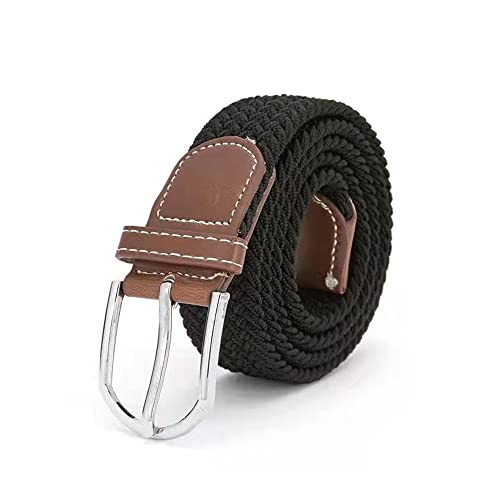 Elastik Flechtgürtel，Unisex Geflochtener Stretchgürtel，Elastischer Stoffgürtel （Schwarz） von ZSLJSWDZ