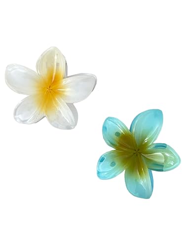 Haarspangen, Haarklammern, Set mit Haarspangen für Damen (Weiß Hellblau, 2 Stück) von ZSUN