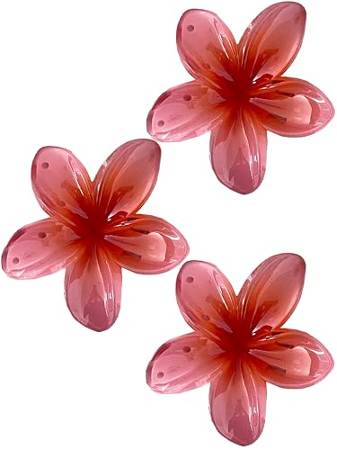 Haarspangen Blume, Set mit Haarklammern für Damen (Dunkelrosa, 3er Pack) von ZSUN