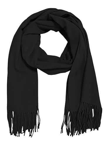 ZSUN Damen Viskose Wolle Winterschal, klassisch und weich, Code 2203 (Schwarz) von ZSUN