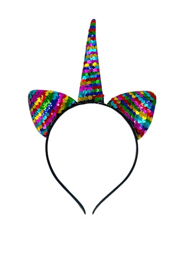 ZSUN Einhorn-Haarband mit Pailletten, rutschfestes und bequemes Design, Accessoire für Partys und Cosplay, für Kinder und Erwachsene (Code 968) von ZSUN