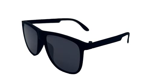 ZSUN Sonnenbrille mit getönten reflektierenden Gläsern, UV400, mit mattierten Schläfen, Sonnenschutz und lässiger Stil, Code 1367, Schwarz von ZSUN