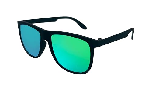 ZSUN Sonnenbrille mit getönten reflektierenden Gläsern, UV400, mit mattierten Schläfen, Sonnenschutz und lässiger Stil, Code 1367, grün von ZSUN