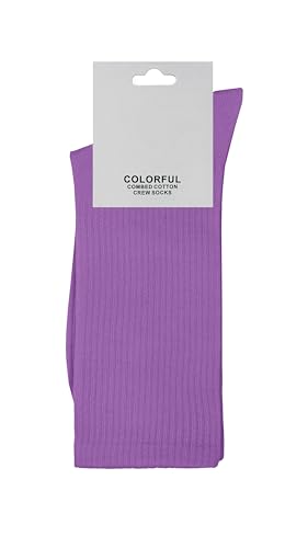 ZSUN Unisex Socken Herren und Damen Mehrfarbig Socken aus gekämmter Baumwolle Größe 38-42 Code 15558, Hellviolett, 38-42 von ZSUN