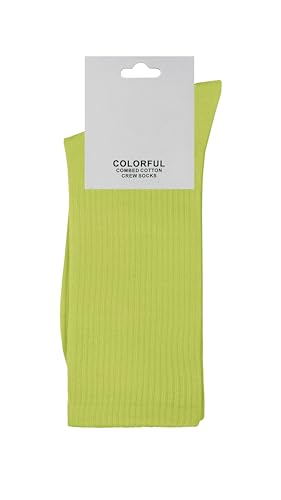 ZSUN Uni Socken Herren und Damen Mehrfarbig Socken aus gekämmter Baumwolle Größe 38-42 Code 15558, Pistazie, 38-42 von ZSUN