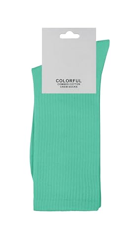 ZSUN Unisex Socken Herren und Damen Mehrfarbig Socken aus gekämmter Baumwolle Größe 38-42 Code 15558, Teal, 38-42 von ZSUN