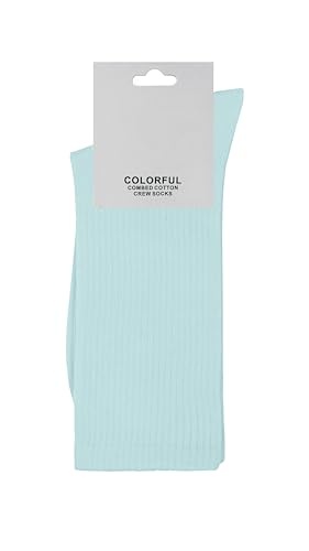 ZSUN Unisex Socken Herren und Damen Mehrfarbig Socken aus gekämmter Baumwolle Größe 38-42 Code 15558, aqua (blau), 38-42 von ZSUN