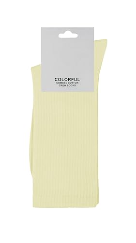 ZSUN Unisex Socken Herren und Damen Mehrfarbig Socken aus gekämmter Baumwolle Größe 38-42 Code 15558, cremefarben, 38-42 von ZSUN