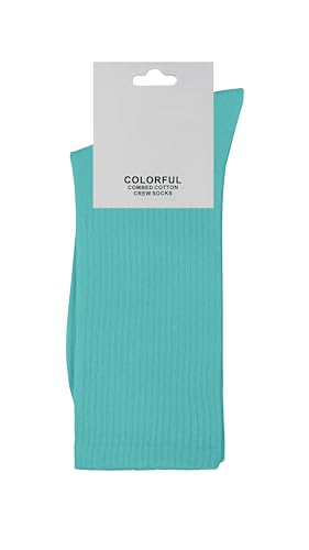 ZSUN Unisex Socken Herren und Damen Mehrfarbig Socken aus gekämmter Baumwolle Größe 38-42 Code 15558, grün smaragd, 38-42 von ZSUN