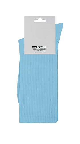 ZSUN Unisex Socken Herren und Damen Mehrfarbig Socken aus gekämmter Baumwolle Größe 38-42 Code 15558, himmelblau, 38-42 von ZSUN