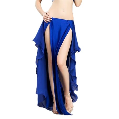 Bauchtanz Hüfttuch,Bauchtanz,Bauchtanz Gürtel Performance Bauchtanz Kostüm Rock Kleid Slit Rock Kleid Farbe(Blue) von ZSXPBZL