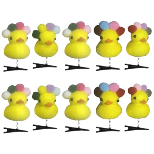 ZSYTF Set Mit 10 Kleinen Gelben Enten Haarnadeln 3D Headset Clip Niedliche Haarnadeln Modische DIY Entenschnabel Clips Für Kopfbedeckungs Enthusiasten 3D Headset Haarnadel von ZSYTF