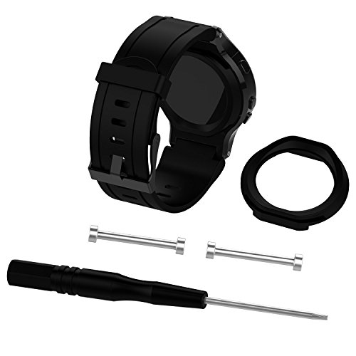 Band für Garmin Forerunner 225 Uhr, Silikon Armband Ersatz Armbanduhr Band für Garmin Forerunner 225, schwarz von ZSZCXD
