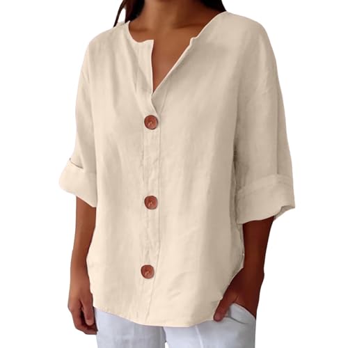 Damen Oberteile Bluse Fluegelaermel Blau Longshirt Damen Beige Tiefer Ausschnitt Top Tunika Sommer Große Größen Luftig Leichtes T Shirt Eckiger Oberteil Longbluse Kurzarm Shirts Fuer Mollige von ZTFYKLIN