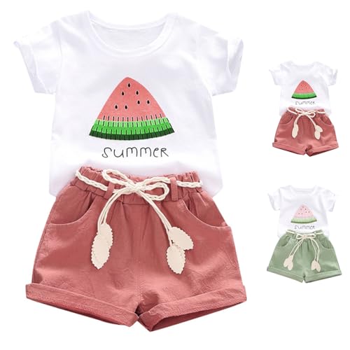 Damen Sale Outfits-Brief Mädchen Töpfe Kurze Hosen Kinder Baby-Kleidung Jogginganzug Watermelon Short Sleeve Set Kordel Sommer Casual Baumwolle Atmungsaktiv Kurzarm Shorts Sets Gutschein Verpackung von ZTFYKLIN