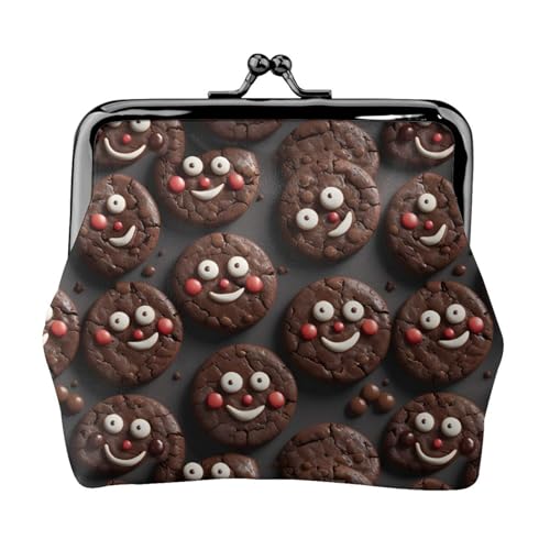 Cookies Food Chocolate Chips Biscuits Print Exquisite Versatile Kiss Lock Coin Purse Cute Small Zipper Wallet for Coins Cards von ZTPOWQA