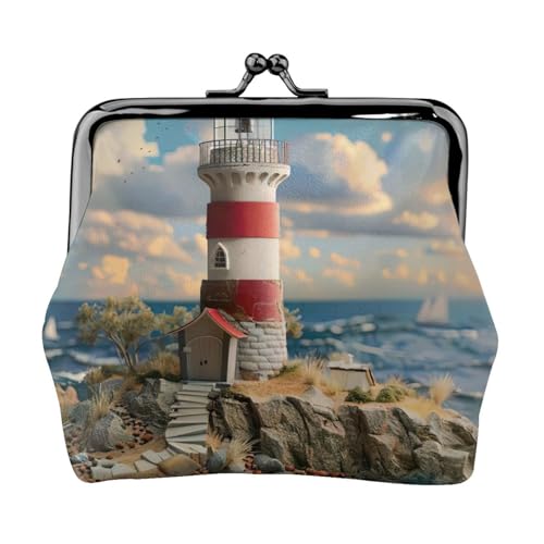 The Seaside Lighthouse Print Exquisite Versatile Kiss Lock Coin Purse Cute Small Zipper Wallet for Coins Cards The Seaside Lighthouse Print Exquisite Versatile Kiss Lock Coin Purse Cute Small Zipper Wallet for Coins Cards von ZTPOWQA