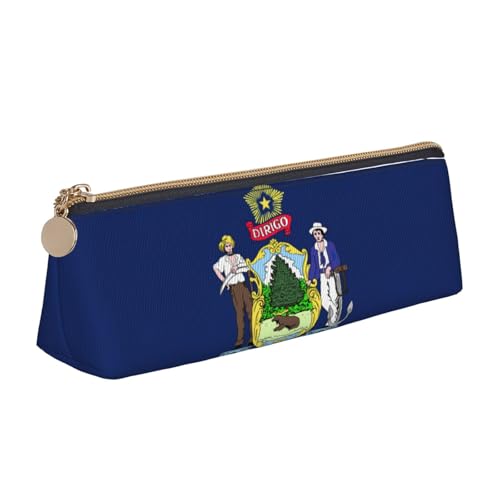 ZTPOWQA Federmäppchen mit Maine State Flagge, großes Fassungsvermögen, hohe Organizer-Tasche, Schule, Alltagsgegenstände ZTPOWQA Federmäppchen mit Maine State Flagge, großes Fassungsvermögen, hohe Organizer-Tasche, Schule, Alltagsgegenstände von ZTPOWQA