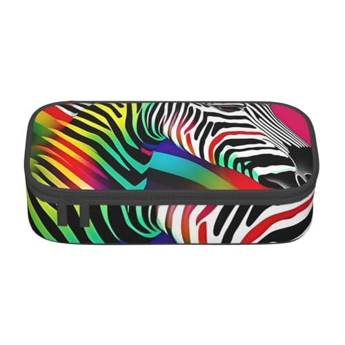 ZTPOWQA Federmäppchen mit buntem Regenbogen-Zebramuster, funktional, stilvoll, Teenager, Mädchen, Erwachsene, Schule, Uni, Alltag ZTPOWQA Federmäppchen mit buntem Regenbogen-Zebramuster, funktional, stilvoll, Teenager, Mädchen, Erwachsene, Schule, Uni, Alltag von ZTPOWQA