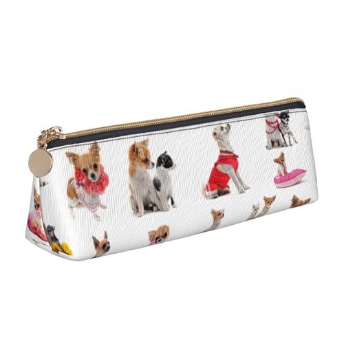 ZTPOWQA Federmäppchen mit niedlichem Chihuahua-Mopsmuster, großes Fassungsvermögen, hohe Organizer-Tasche, für Schule, Alltag ZTPOWQA Federmäppchen mit niedlichem Chihuahua-Mopsmuster, großes Fassungsvermögen, hohe Organizer-Tasche, für Schule, Alltag von ZTPOWQA