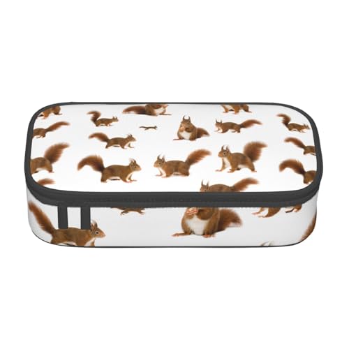 ZTPOWQA Federmäppchen mit niedlichem Eichhörnchen-Druck, funktional, stilvoll, Teenager, Mädchen, Erwachsene, Schule, Uni, Alltag ZTPOWQA Federmäppchen mit niedlichem Eichhörnchen-Druck, funktional, stilvoll, Teenager, Mädchen, Erwachsene, Schule, Uni, Alltag von ZTPOWQA