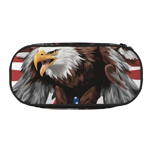ZTPOWQA Modisches Federmäppchen mit Adler und USA-Flagge, funktionales Federmäppchen, für Schule, Reisen, Büro, praktisch, Schwarz , Einheitsgröße, Taschen-Organizer ZTPOWQA Modisches Federmäppchen mit Adler und USA-Flagge, funktionales Federmäppchen, für Schule, Reisen, Büro, praktisch, Schwarz , Einheitsgröße, Taschen-Organizer von ZTPOWQA
