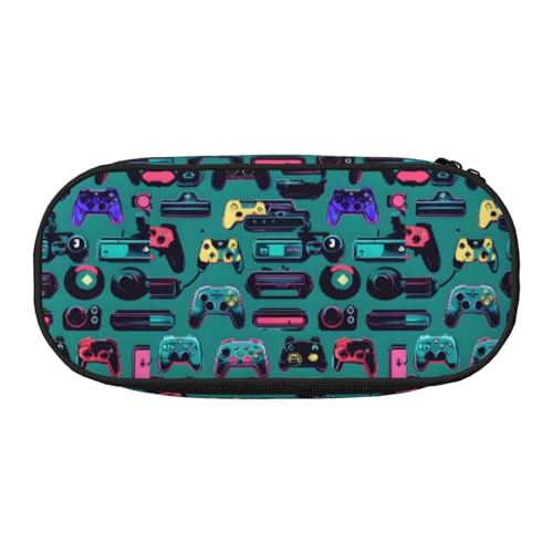 ZTPOWQA Modisches Federmäppchen mit Gaming-Controller-Muster, funktionales Stifteetui, Schule, Reisen, Büro, Schwarz , Einheitsgröße, Taschen-Organizer ZTPOWQA Modisches Federmäppchen mit Gaming-Controller-Muster, funktionales Stifteetui, Schule, Reisen, Büro, Schwarz , Einheitsgröße, Taschen-Organizer von ZTPOWQA