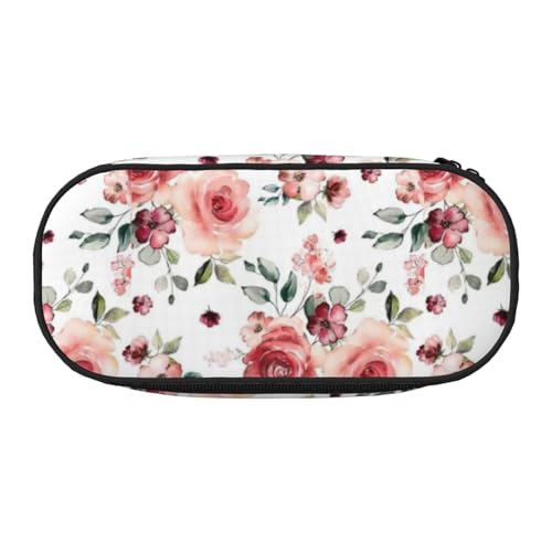 ZTPOWQA Modisches Federmäppchen mit blühenden Rosen und Blumen, funktionales Federmäppchen, für Schule, Reisen, Büro, Schwarz , Einheitsgröße, Taschen-Organizer ZTPOWQA Modisches Federmäppchen mit blühenden Rosen und Blumen, funktionales Federmäppchen, für Schule, Reisen, Büro, Schwarz , Einheitsgröße, Taschen-Organizer von ZTPOWQA