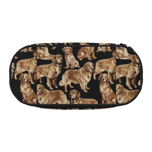 ZTPOWQA Modisches Federmäppchen mit goldenem Retriever-Aufdruck, funktionales Federmäppchen, Schule, Reisen, Büro, praktisch, Schwarz , Einheitsgröße, Taschen-Organizer ZTPOWQA Modisches Federmäppchen mit goldenem Retriever-Aufdruck, funktionales Federmäppchen, Schule, Reisen, Büro, praktisch, Schwarz , Einheitsgröße, Taschen-Organizer von ZTPOWQA