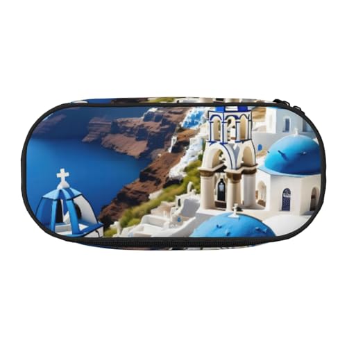 ZTPOWQA Modisches Federmäppchen mit griechischem Insel-Motiv und Meerblick, funktionales Federmäppchen, Schule, Reisen, Büro, praktisch, Schwarz , Einheitsgröße, Taschen-Organizer ZTPOWQA Modisches Federmäppchen mit griechischem Insel-Motiv und Meerblick, funktionales Federmäppchen, Schule, Reisen, Büro, praktisch, Schwarz , Einheitsgröße, Taschen-Organizer von ZTPOWQA