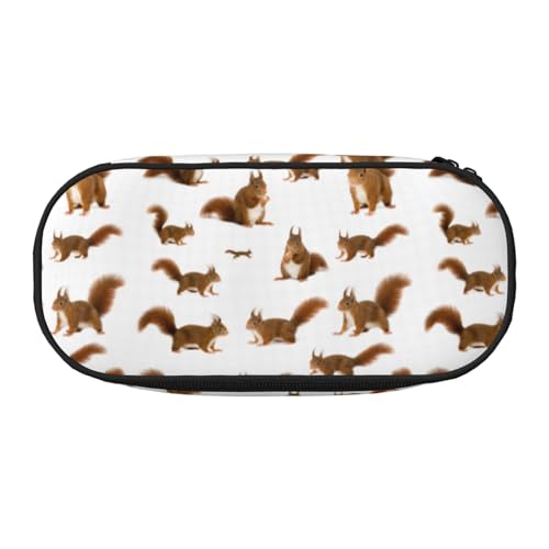ZTPOWQA Modisches Federmäppchen mit niedlichem Eichhörnchen-Aufdruck, funktionales Stifteetui, Schule, Reisen, Büro, Schwarz , Einheitsgröße, Taschen-Organizer ZTPOWQA Modisches Federmäppchen mit niedlichem Eichhörnchen-Aufdruck, funktionales Stifteetui, Schule, Reisen, Büro, Schwarz , Einheitsgröße, Taschen-Organizer von ZTPOWQA