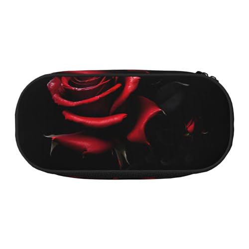 ZTPOWQA Modisches Federmäppchen mit rotem Rosenmuster, funktionales Federmäppchen, Schule, Reisen, Büro, praktisch, Schwarz , Einheitsgröße, Taschen-Organizer ZTPOWQA Modisches Federmäppchen mit rotem Rosenmuster, funktionales Federmäppchen, Schule, Reisen, Büro, praktisch, Schwarz , Einheitsgröße, Taschen-Organizer von ZTPOWQA