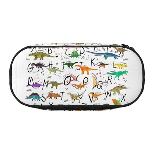 ZTPOWQA Stilvolle Lernalphabete mit Dinosaurier-Druck, modisches Federmäppchen, funktionales Stifteetui, Schule, Reisen, Büro, Schwarz , Einheitsgröße, Taschen-Organizer ZTPOWQA Stilvolle Lernalphabete mit Dinosaurier-Druck, modisches Federmäppchen, funktionales Stifteetui, Schule, Reisen, Büro, Schwarz , Einheitsgröße, Taschen-Organizer von ZTPOWQA