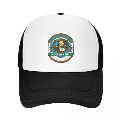 Atmungsaktiv Mesh Baseball Kappe Sporthut Augustiner Hell Beer Essential T-Shirt Baseball Cap Snap Back Hat Big Size Hat Strandtasche modische Damenhüte Herren von ZTQTQZZ