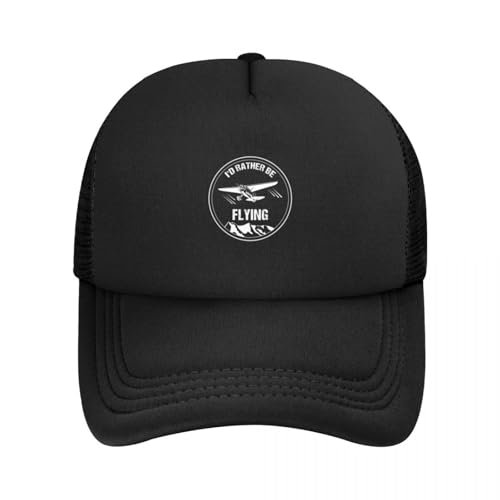 Atmungsaktiv Mesh Baseball Kappe Sporthut Epic Pilot T-Shirt Ich würde Lieber fliegen Flugzeug Pilot Geschenk Retro Design Baseball Cap Strandhut Neue Mütze Herren Baseball Damen von ZTQTQZZ