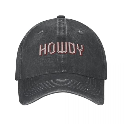 Baumwolle Vintage Washed Denim Baseballkappe Howdy Baseball Caps modische Hüte aus Denim Stoff verstellbare Outdoor Mütze Hip Hop Baseball Cowboyhut für Männer und Frauen von ZTQTQZZ