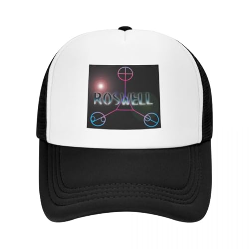 Trucker Cap MeshCap Roswell Alien Symbol Baseball Kappe Sport Kappe Kinder Hut Sonnenhut Frauen Caps Männer von ZTQTQZZ
