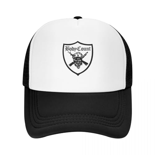 ZTQTQZZ Atmungsaktiv Mesh Baseball Kappe Sporthut Body Count Merchandise Baseballmütze Schaumstoff-Partymütze lustiger Hut modischer Snapback-Hut für Männer und Frauen von ZTQTQZZ