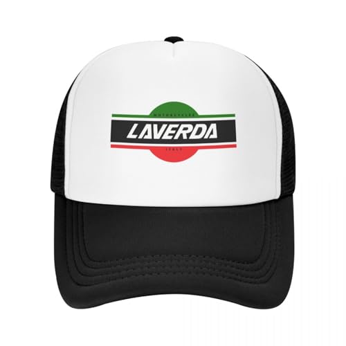 ZTQTQZZ Atmungsaktiv Mesh Baseball Kappe Sporthut Laverda Motorräder Italien Baseball Kappe Golf Hut Trucker Hut Große Größe Hut Icon Mann Frauen von ZTQTQZZ