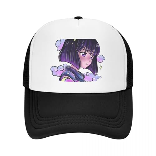 ZTQTQZZ Atmungsaktiv Mesh Baseball Kappe Sporthut Sailor Saturn Hotaru Tomoe Baseballmütze Anime-Mütze Westernmütze Luxus-Mannmütze Damen Herren von ZTQTQZZ