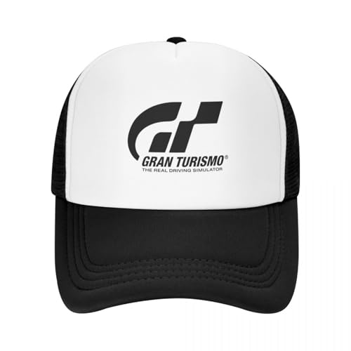 ZTQTQZZ Atmungsaktiv Mesh Baseballmütze Sporthut Gran Turismo Logo Schwarze Baseballkappe Anime Man Cap Luxushut Frauen Strandmode Männer von ZTQTQZZ