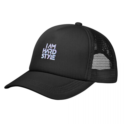 ZTQTQZZ Atmungsaktiv Mesh Baseballmütze Sporthut I AM Hardstyle Baseball Cap Wanderhut Rugby Herren Damen von ZTQTQZZ