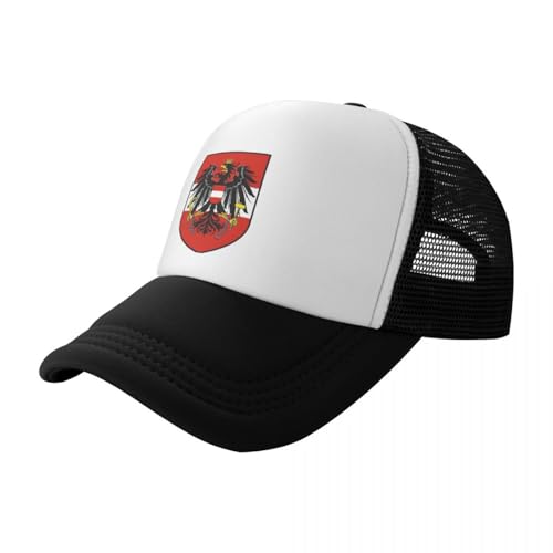 ZTQTQZZ Atmungsaktiv Mesh Baseballmütze Sporthut Österreich Wappen Symbol Baseball Cap Strandhut Trucker Cap Luxus Herrenhut Neu im Sortiment Damen Strand Herren von ZTQTQZZ